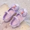 Zapatos de Princesa para Niñas 2026 Nuevo Primavera Tacones Altos Infantiles Zapatos de Cristal para Niñas Elegantes Zapatos de Piel de Sirena