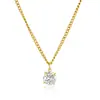 Collar Cruz Directo de Suministro Acero Inoxidable Circonia para Mujer Sensación de Alta Gama Chapado en Oro de 18K Acero de Titanio con Incrustaciones de Diamante Colgante Joyería de Lujo Ligero Venta al por Mayor