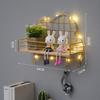 Prateleira de Parede Decorativa em Forma de Nuvem para Sala de Estar, Rack de Armazenamento Montado na Parede Estilo Ins para Parede de Cabeceira do Quarto, Instalação Sem Furos
