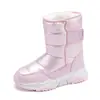 Botas de Nieve Gruesas con Forro Polar de Nuevo Estilo para Niñas, Botas de Algodón Cálidas de Invierno, Botas de Exterior para Niños, Zapatos Grandes de Algodón del Noreste