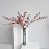 Flor artificial de Camelia Salvaje Rama Larga flor falsa decoración Sala de estar china Mueble de TV Pasillo Mesa de comedor decoración