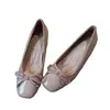 Otoño 2026 Estilo Caliente Invisibles Cómodas Zapatos Mary Jane para Mujer Estilo Francés con Lazo Puntera Cuadrada Tacón Grueso
