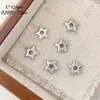 Contas Espaçadoras de Cor Preservada Banhadas a Cobre 18K com Furo Grande e Superfície Irregular Côncava-Convexa Anel Ondulado Corrente Pulseira Acessórios DIY Feitos à Mão