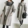 Jaqueta corta-vento casual de outono Gd feminina de comprimento médio pequena 2020 nova elegante cintura 8 cores 8 tamanhos mangas compridas externa