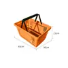 Cesta Portátil para Supermercado Cesta Portátil de Plástico Cesta de Compras Cesta Portátil para Tienda de Conveniencia