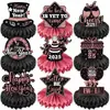 Amazon Aliexpress Feliz Año Nuevo Adornos Rosas de Panal 2026 Fiesta de Fin de Año Diseño de Escritorio Mesa de Panal