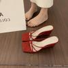 Sandalias de cuña estilo moda francesa para verano para mujer, hermosas sandalias romanas de tacón alto de suela gruesa con tira delgada