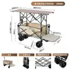 Carro de camping plegable remolque de camping carretilla de mano plegable para exteriores carrito de picnic carrito de puesto