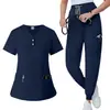 Amazon Uniformes Quirúrgicos de Manga Corta para Mujer, Camisetas Cortas para Enfermeras y Cirujanos, Batas de Aislamiento para Profesionales Médicos