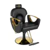 Silla de Peluquería para Celebridades de Internet Transfronteriza para Barbería, Silla de Salón Simple Giratoria Semi-Reclinable con Elevación, Venta Directa de Fábrica