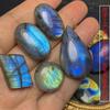 Colgante de labradorita nepalí natural, piedra lunar suelta, pieza colgante, piedra cruda azul verdosa clara, accesorio de joyería DIY