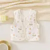 Colete para Bebê Outono Inverno 40g Acolchoado Espesso para Recém-Nascido Colete Acolchoado Unissex para Bebê Top Quente Sem Mangas