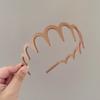 Diadema Esmerilada Estilo Coreano Diadema Dentada Color Caramelo Diente M Sencilla Hebilla para el Cabello de Niña para Lavar la Cara y Recoger el Cabello Suelto Tocado Accesorios para el Cabello