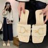 35-43 talla grande Zapatillas zapatos de mujer coreanos ropa exterior de mujer 2024 verano nuevo moda combinable de alta gama sandalias planas