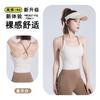 Novo Sling Esportivo de Ombro Fino com Almofada de Peito Colete Top Esportes Roupas Íntimas Femininas Fitness Yoga Belas Costas