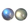 Cuentas de cristal natural 7A gris claro de luna, hechas a mano, cuentas de piedra lunar lazarita azul claro, accesorios de joyería DIY