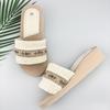 Sandalias de Plataforma Bohemia para Mujer Verano Moda Borla Tejido Estilo Étnico Zapatos para Uso Exterior