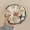 Scrunchie de Tecido com Renda de Bolinhas para Menina Estilo Francês Doce Versátil Fofo Rabo de Cavalo Prendedor de Cabelo Acessório de Cabelo Estilo Ruth