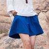 Otoño 2026 Algodón y Lino Moda Nueva para Mujer Nianbaixiu Estilo Artístico Mori Girl Sueltos Adelgazantes Lavados Crepé Pantalones Cortos para Mujer