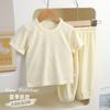Ropa de Casa Nueva de Verano 2025 para Niños Estilo Coreano Casual Trajes Lisos para Niños y Niñas Pijamas Infantiles Ropa para Niños al por Mayor