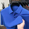 Camisa polo masculina de lã fiada com mangas curtas, uma camada base leve e estilosa, perfeita para primavera, verão e outono, em cores lisas, malha casual e versátil