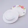 Vajilla de melamina plato de melamina plástico calcomanía blanca redondo 7 pulgadas plato corrugado merienda almacenamiento de meriendas plato hondo