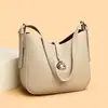 Bolsas Pequeñas de Moda Populares para Mujer Primavera 2026 Nuevo Bolso Cruzado de Alta Gama Bolso de Hombro Bajo el Brazo Bolso Tipo Cubo Color Café