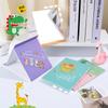 Espejo de Escritorio para Estudiante Espejo de Vestir para Dormitorio Espejo Plegable Triple de Dibujos Animados Pintado a Mano Espejo Plegable Estampado