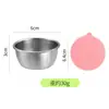 Plato pequeño para salsas de acero inoxidable 304 transfronterizo con tapa de silicona a prueba de fugas, adecuado para cocina occidental, pimienta negra, salsa de tomate y condimentos.