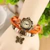 Aliexpress Reloj Retro Hoja Manecillas Pulsera de Cuero Vintage Tejida a Mano para Mujer Venta al por Mayor