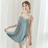 Lencería Sexy Pijamas Sexy para Mujer Camisón de Tirantes Hueco Encaje Lateral Vimi Tentación Ropa de Casa