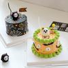 Decoración de Pastel de Halloween 2025 Calabaza Fantasma Diablo Adorno Mini Sombrero de Bola de Pelo Bandera de Felices Fiestas para Insertar