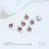 Acero de Titanio Inoxidable Incrustado con Circonita de Colores 12 Piedras de Nacimiento Colgantes Redondos Accesorios de Joyería para Pulseras Collares Pendientes Hechos a Mano