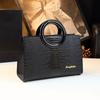 Bolso Materno de Piel de Cocodrilo Sensible a la Presión de Gama Alta 2026, Bolso de Hombro Nuevo Estiloso y Elegante para Mujeres de Mediana Edad, Bolso de Mano para Mujer