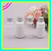 Botella de aluminio blanco transparente, botella de 40 ml para aceite esencial, botella para loción, botella de 40 ml para cebo, botella de recarga para champú, botella para desmaquillante