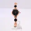 Reloj de Pulsera de Cuarzo para Mujer con Incrustaciones de Diamantes y Calcedonia, Muy Popular en Tiktok, Reloj de Cuarzo de Moda de Lujo Ligero para Mujer, Venta al por Mayor de Comercio Exterior