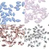 6X12mm Gota d'Água Furo Passante Vidro Multifacetado Cristal Artificial Contas Rosa Transparente Azul Materiais para Acessório de Cabelo DIY para Noiva