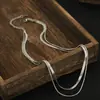 Collar transfronterizo europeo y americano para hombre de acero de titanio, no se decolora, estilo hip-hop, popular, de alta gama, versátil, simple, accesorio personalizado para mujer