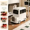 Papelera estilo autobús, nuevo modelo 2026, para uso doméstico, móvil, alto valor estético, diseño creativo para dormitorio, sala de estar y portarrollos de papel higiénico