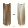 Nueva Peluca Cortina de Cabello de Hilo de Pescar, Extensiones de Cabello Largo Rizado, Peluca de Una Pieza sin Costuras Ajustable Libremente