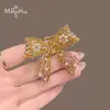 Elegante y Lujoso Pasador Estilo Francés con Pesado Bordado y Moño, Accesorio para el Cabello Hueco Dorado para Mujer con un Toque Refinado y de Alta Gama
