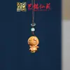 Pingente de Corrente para Celular Sapo de Madeira Arco-Íris Yiming Xianyuan Sandália Criativa de Sândalo Animal Desenho Animado Sapo Ornamento