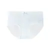 Roupa íntima Fresh and Youthful de Cintura Média para Meninas, Amiga da Pele e Respirável, Antibacteriana 10A, Entrepierna Estendida, Elástico que Molda o Quadril, Série Azul e Branca Roupa Íntima Feminina