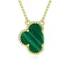 Collar Grande Van Gogh de Nácar Blanco para Mujer, Trébol de Cuatro Hojas, Chapado en Oro de 18K, Versión de Alta Gama, Cadena para Suéter de Nácar Rojo para Mujer, Fabricante
