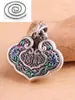 Collar azul de plata de ley 999 para mujer, vintage, plata pura, cierre de seguridad, cierre de plata para bebé, colgante de cierre de longevidad para adulto, cadena para suéter