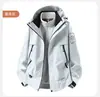 Moda Juvenil Nueva Cortavientos 3 en 1 con Forro de Polar, Engrosado para Calidez, Chaqueta de Viaje Otoño/Invierno, Impermeable y Resistente a los Arañazos