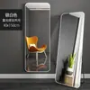 Espejo de Cuerpo Entero para Piso, Espejo Minimalista de Moda para Niña con Esquinas Redondeadas para Vestir en Casa, Espejo de Vestir Horizontal para Dormitorio de Estudiante o Tienda de Ropa
