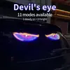 Luz Decorativa LED para Carro Caminhão Luz Olho de Diabo Luz de Atmosfera Olho de Diabo Luz de Display de Expressão Cool para Carro