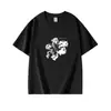 Camiseta de Manga Corta de Algodón Puro con Cuello Redondo Gris para Mujer Verano Nueva Llegada Diseño de Nicho Sentido de la Moda Versátil Top Holgado Mujer