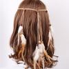 Tiara de penas de estilo étnico cigano indiano boêmio indiano feita à mão, faixa de cabelo, acessórios de cabelo, cocar